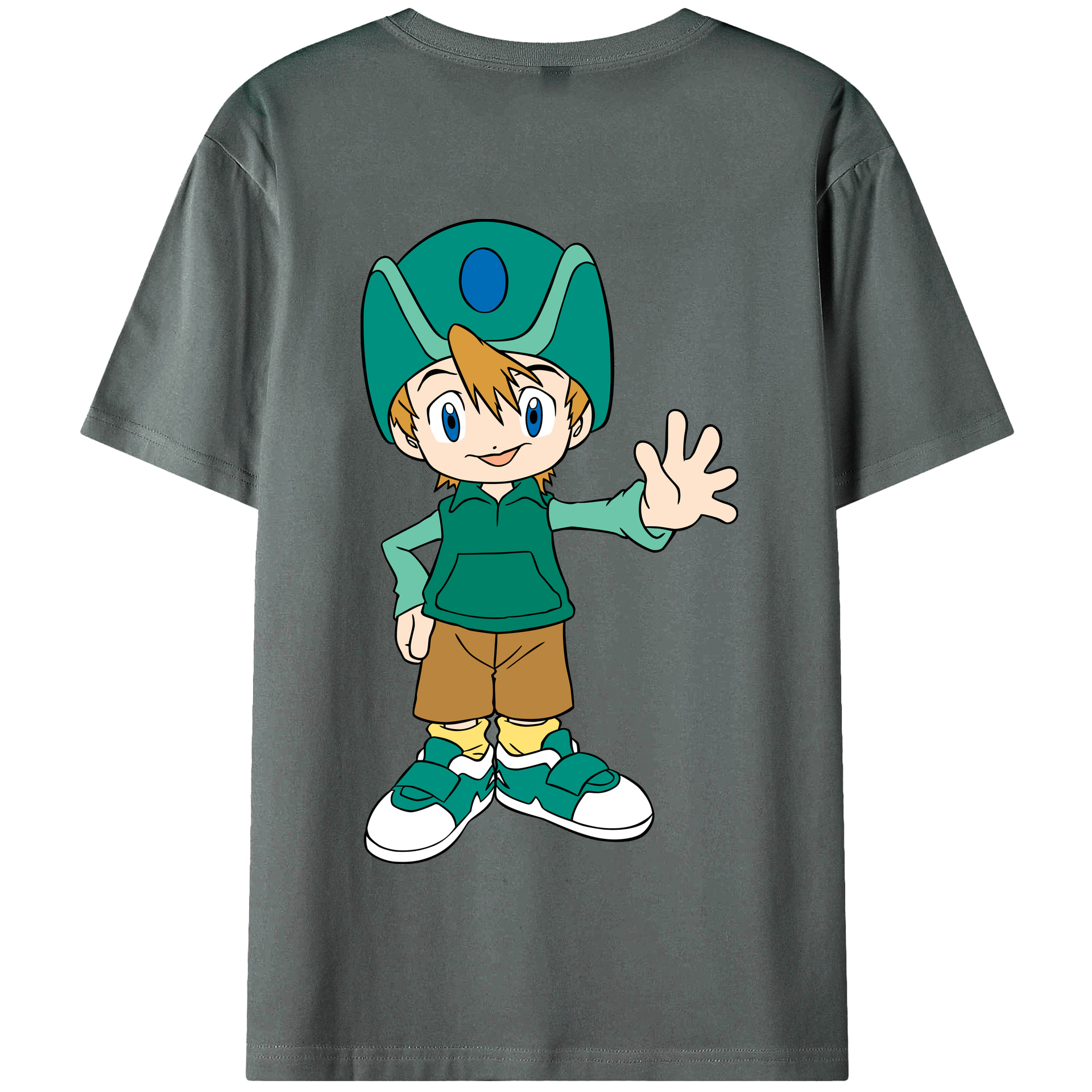 （画像用） Digimon デジタルモンスター/デジモン 綿100％半袖Tシャツ（背面プリント）